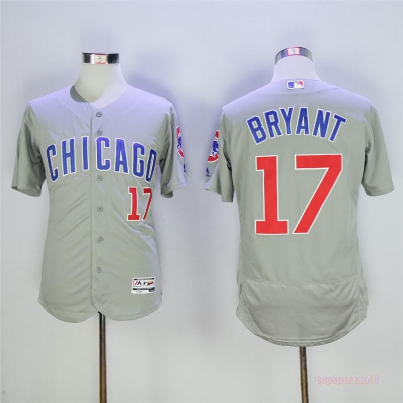 17 Kris Bryan Stitched Baseball Jersey Color grey 2