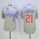 21 Sammy Sosa Stitched Baseball Jersey Color grey 1