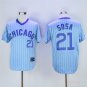 21 Sammy Sosa Stitched Baseball Jersey Color blue 2