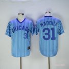 31 Greg Maddux Stitched Baseball Jersey Color blue 1