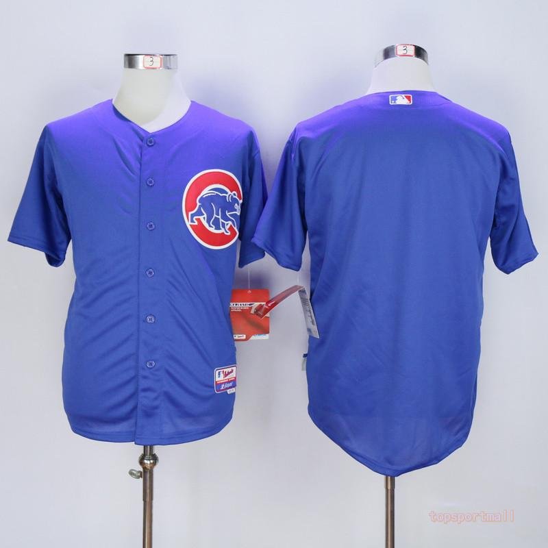 Chicago Cubs&Acirc;&nbsp;blank Stitched Baseball Jersey Color blue 1