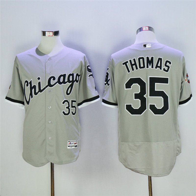 35 Frank Thomas&Acirc;&nbsp;Stitched Baseball Jersey Color grey 1