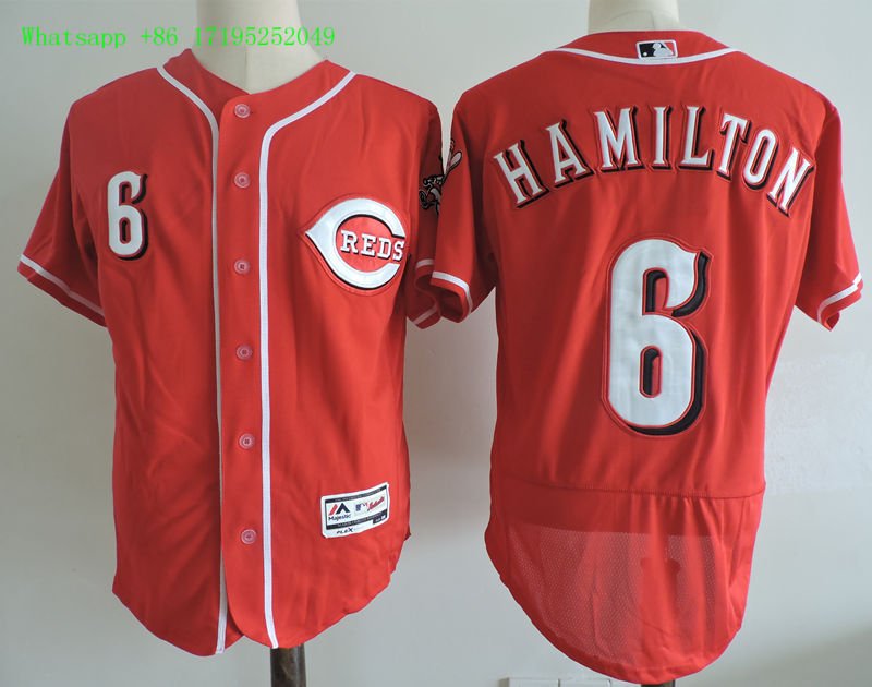 6 Billy Hamilton&Acirc;&nbsp;Stitched Baseball Jersey Color red 1