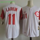 11 Barry Larkin Stitched Baseball Jersey Color while 2