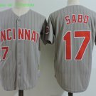 17 Chris Sabo Stitched Baseball Jersey Color grey 1