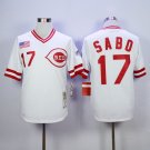 17 Chris Sabo Stitched Baseball Jersey Color while 2