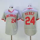 24 Tony Perez Stitched Baseball Jersey Color grey 1