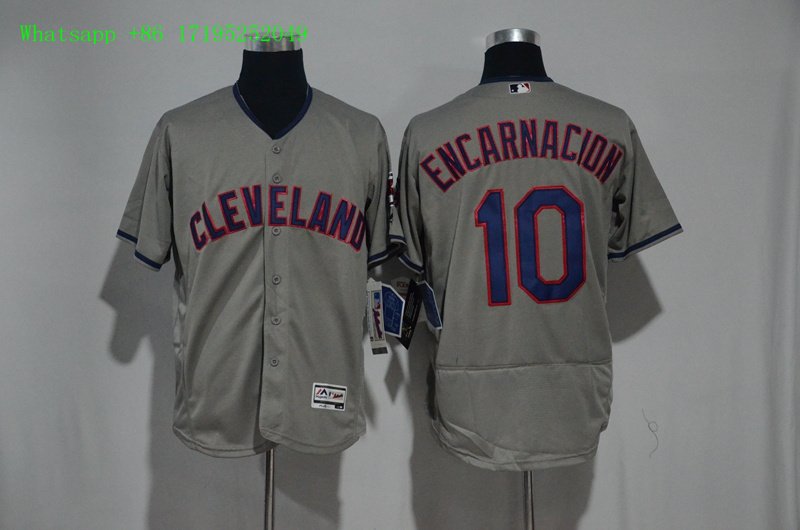 10 Edwin Encarnacion Stitched Baseball Jersey Color grey 1