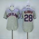 28 Corey Kluber Stitched Baseball Jersey Color grey 1
