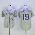 19 Charlie Blackmon Stitched Baseball Jersey Color grey 1