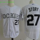 27 Trevor Story Stitched Baseball Jersey Color while 1