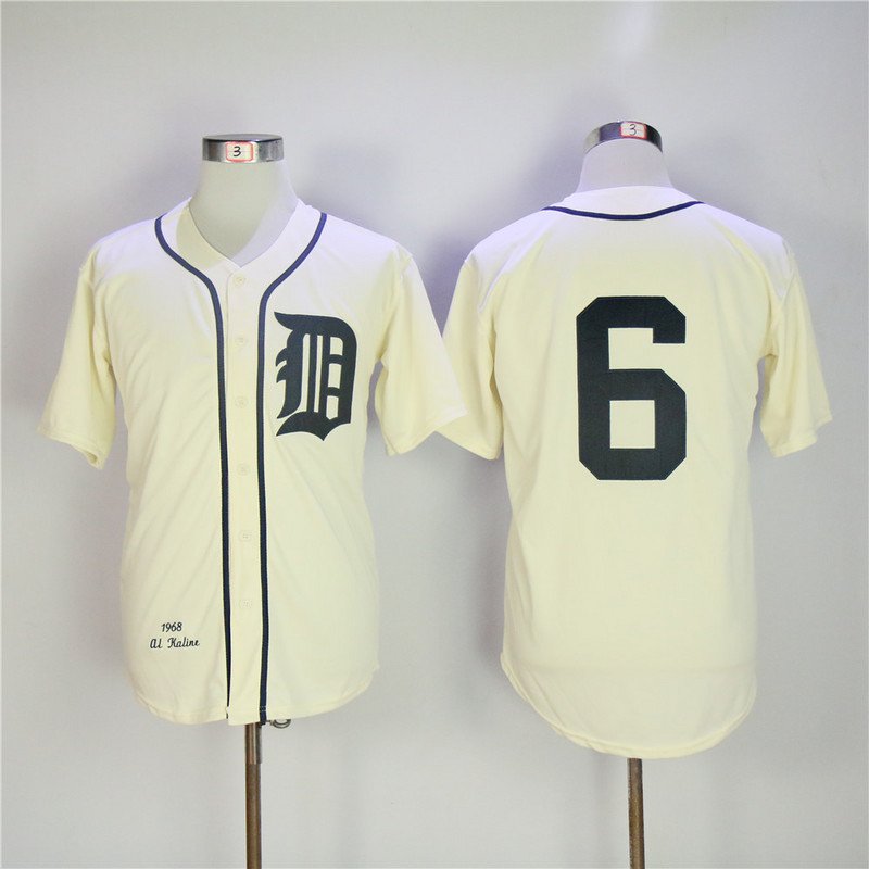 6 Al Kaline&Acirc;&nbsp;Stitched Baseball Jersey Color while 2
