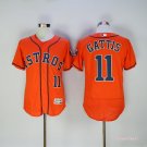 11 Evan Gattis Stitched Baseball Jersey Color orange 1