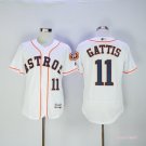 11 Evan Gattis Stitched Baseball Jersey Color while 1