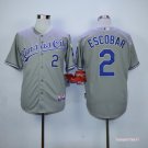 2 Alcides Escobar Stitched Baseball Jersey grey 1