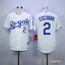 2 Alcides Escobar Stitched Baseball Jersey Color while 1