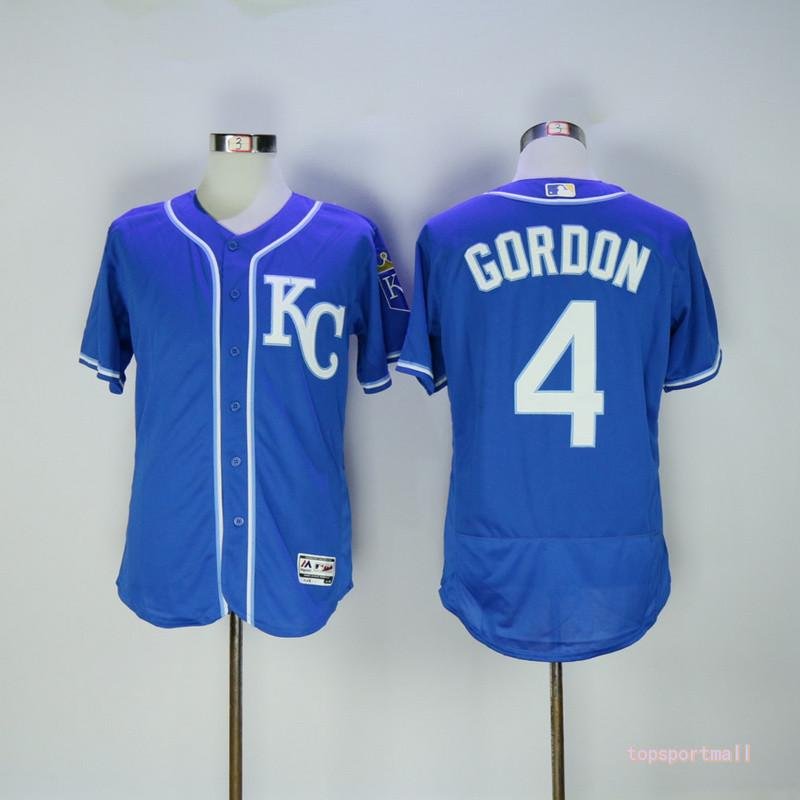 4 Alex Gordon Stitched Baseball Jersey Color blue 1