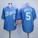 5 George Brett Stitched Baseball Jersey Color blue 3