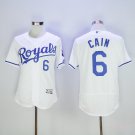 6 Lorenzo Cain Stitched Baseball Jersey Color while 1