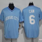 6 Lorenzo Cain Stitched Baseball Jersey Color blue 1