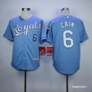 6 Lorenzo Cain Stitched Baseball Jersey Color blue 3