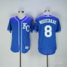  8 Mike Moustakas Stitched Baseball Jersey Color blue 2