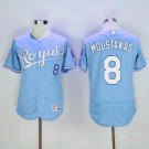  8 Mike Moustakas Stitched Baseball Jersey Color blue 3