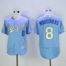  8 Mike Moustakas Stitched Baseball Jersey Color blue 4
