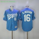 16 Bo Jackson Stitched Baseball Jersey Color blue 2