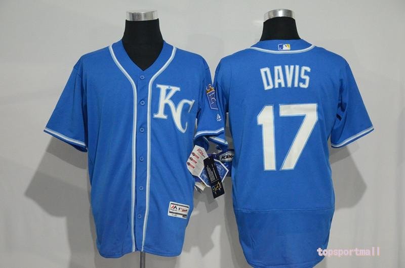 17 Wade Davis&Acirc;&nbsp;Stitched Baseball Jersey Color blue 1