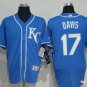 17 Wade Davis Stitched Baseball Jersey Color blue 1