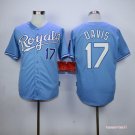 17 Wade Davis Stitched Baseball Jersey Color blue 2