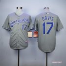 17 Wade Davis Stitched Baseball Jersey Color grey 1