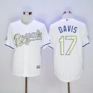 17 Wade Davis Stitched Baseball Jersey Color while 3