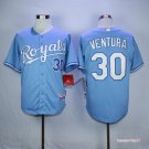 30 Yordano Ventura Stitched Baseball Jersey Color blue 2