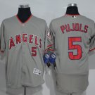  5 Albert Pujols Stitched Baseball Jersey Color grey 1