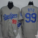 99 Hyun-Jin Ryu Stitched Baseball Jersey Color grey 2
