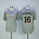 16 Jose Fernandez Stitched Baseball Jersey Color grey 1