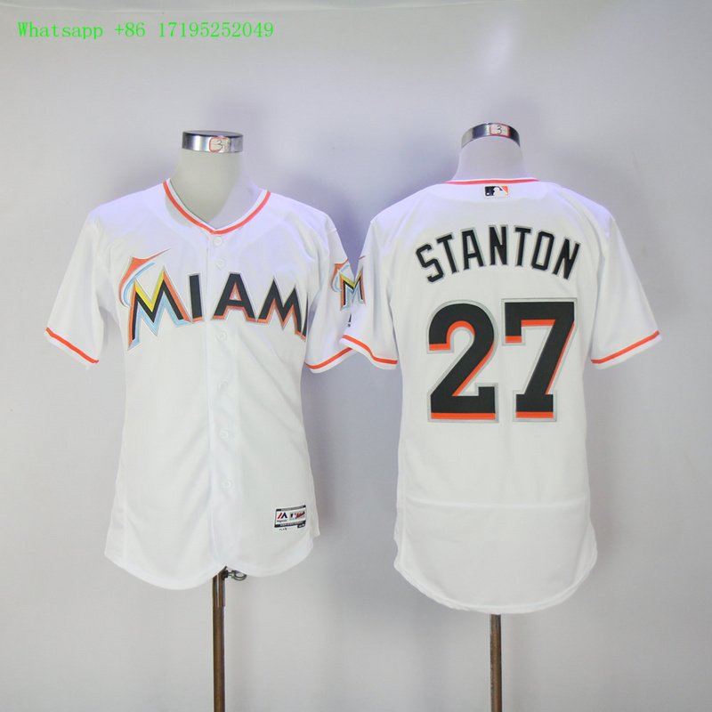 27 Giancarlo Stanton&Acirc;&nbsp;Stitched Baseball Jersey Color while 3