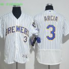 3 Orlando Arcia Stitched Baseball Jersey Color while 1