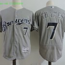7 Eric Thames Stitched Baseball Jersey Color grey 1