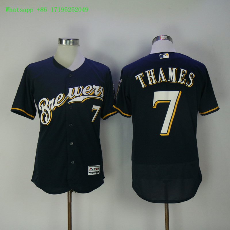 7 Eric Thames&Acirc;&nbsp;Stitched Baseball Jersey Color blue 2