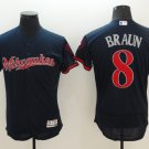 8 Ryan Braun Stitched Baseball Jersey Color blue 1