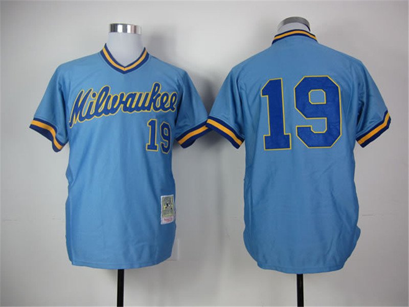 19 Robin Yount&Acirc;&nbsp;Stitched Baseball Jersey Color blue 1