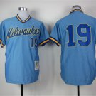 19 Robin Yount Stitched Baseball Jersey Color blue 1