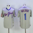 1 Mookie Wilson Stitched Baseball Jersey Color grey 1