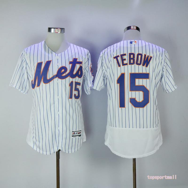 15 Tim Tebow Stitched Baseball Jersey Color while 1