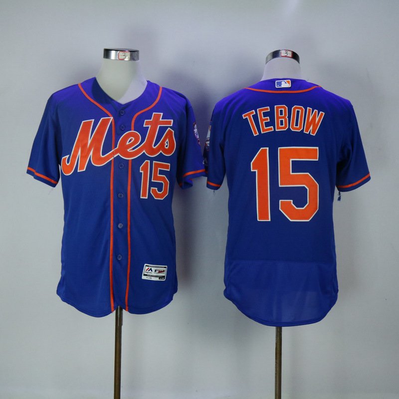 15 Tim Tebow Stitched Baseball Jersey Color blue 2