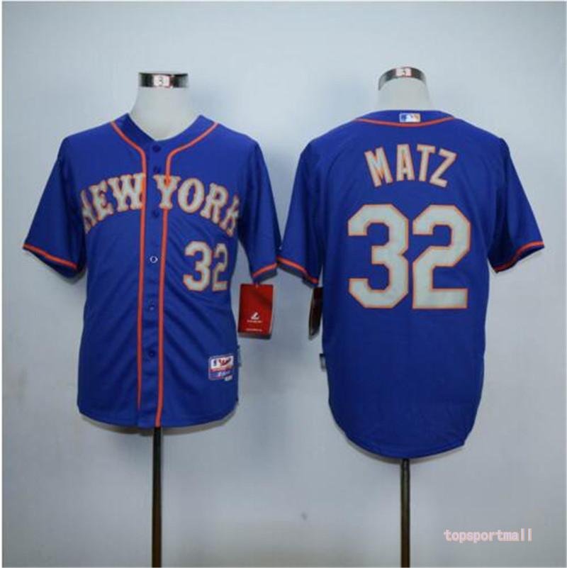 32 Steven Matz Stitched Baseball Jersey Color blue 1