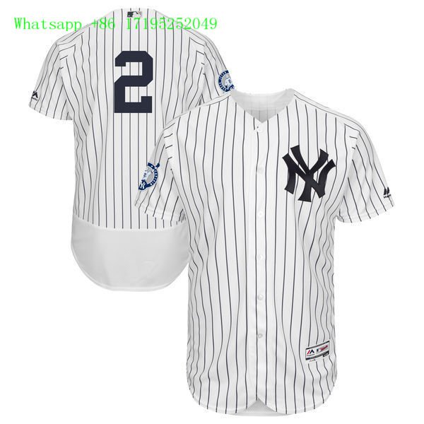 2 Derek Jeter Stitched Baseball Jersey Color while 1